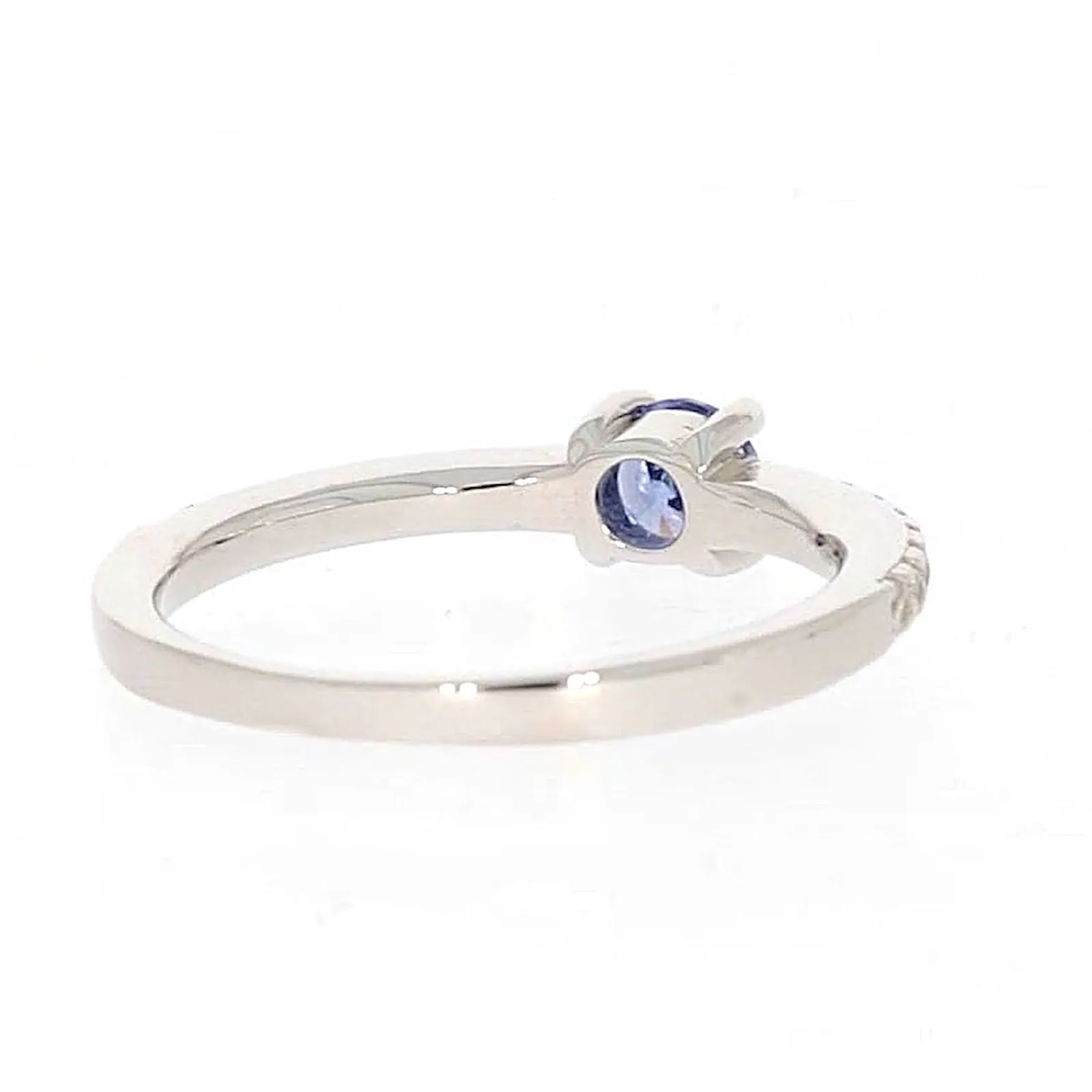 Sterling Silver with Blue Cubic Zirconia Stacker Ring