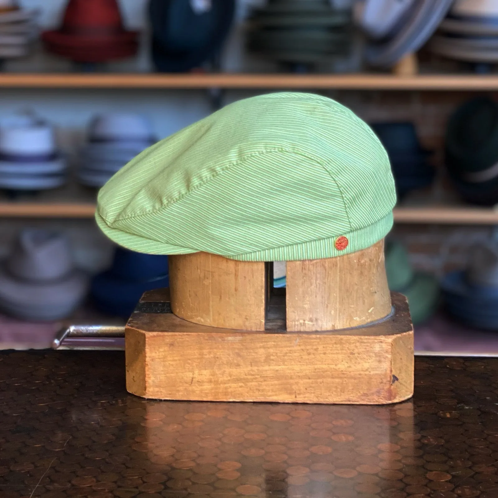 Textured Stripe Frankie Flat Cap