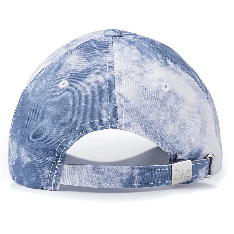 Tie Dye Printing Cap Cotton Fabio Fox Patch Fashion Baseball Cap Casual Adjustable Outdoor Streetwear Hat Cap