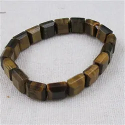 Tiger Eye Gemstone Stretch Cuff Bracelet