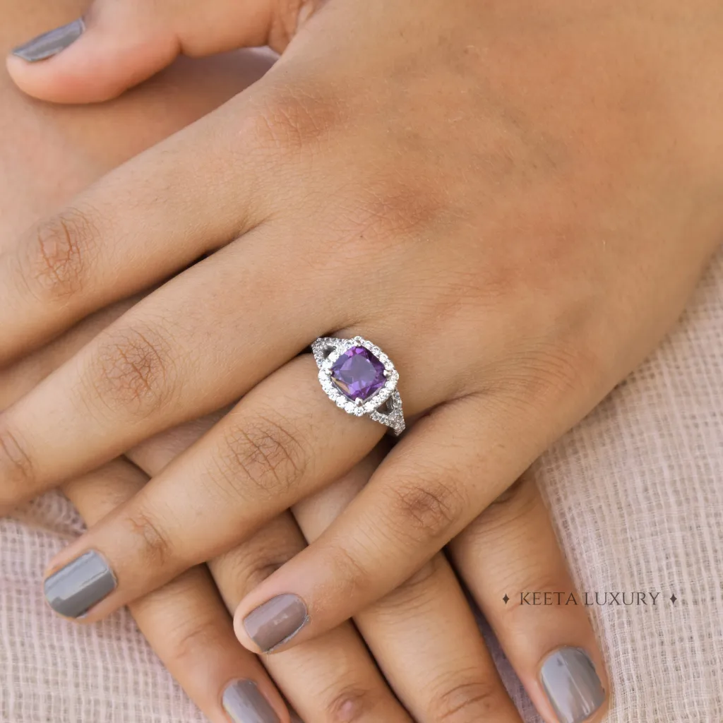 Timeless Cushion - Amethyst Ring