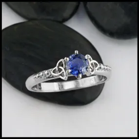 Trinity Knot Ceylon Sapphire Ring