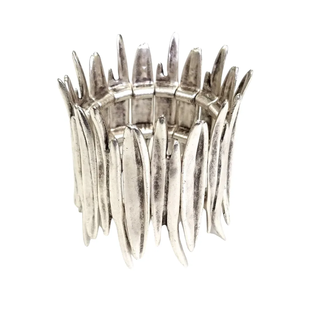 Turkish Antiques Silver Pewter Spike Bracelet