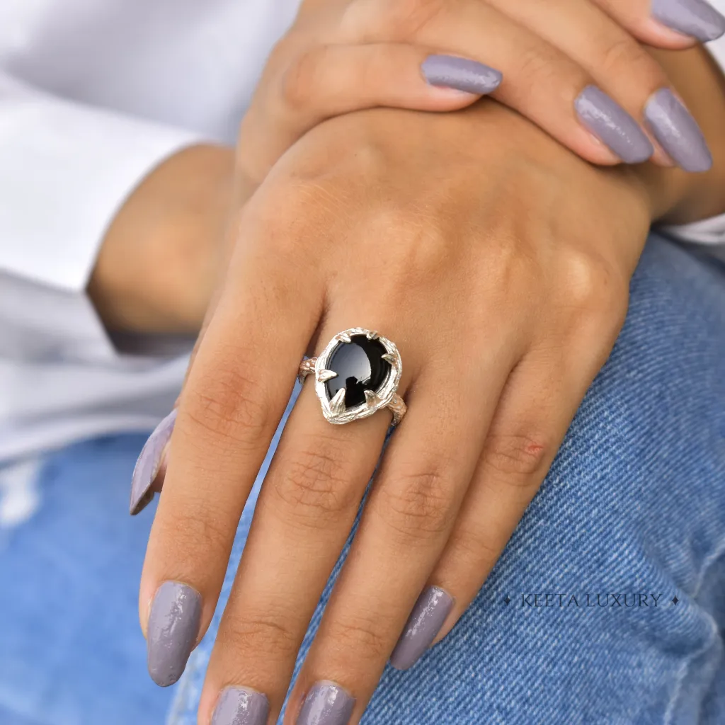 Twiggy Elegance - Black Onyx Ring