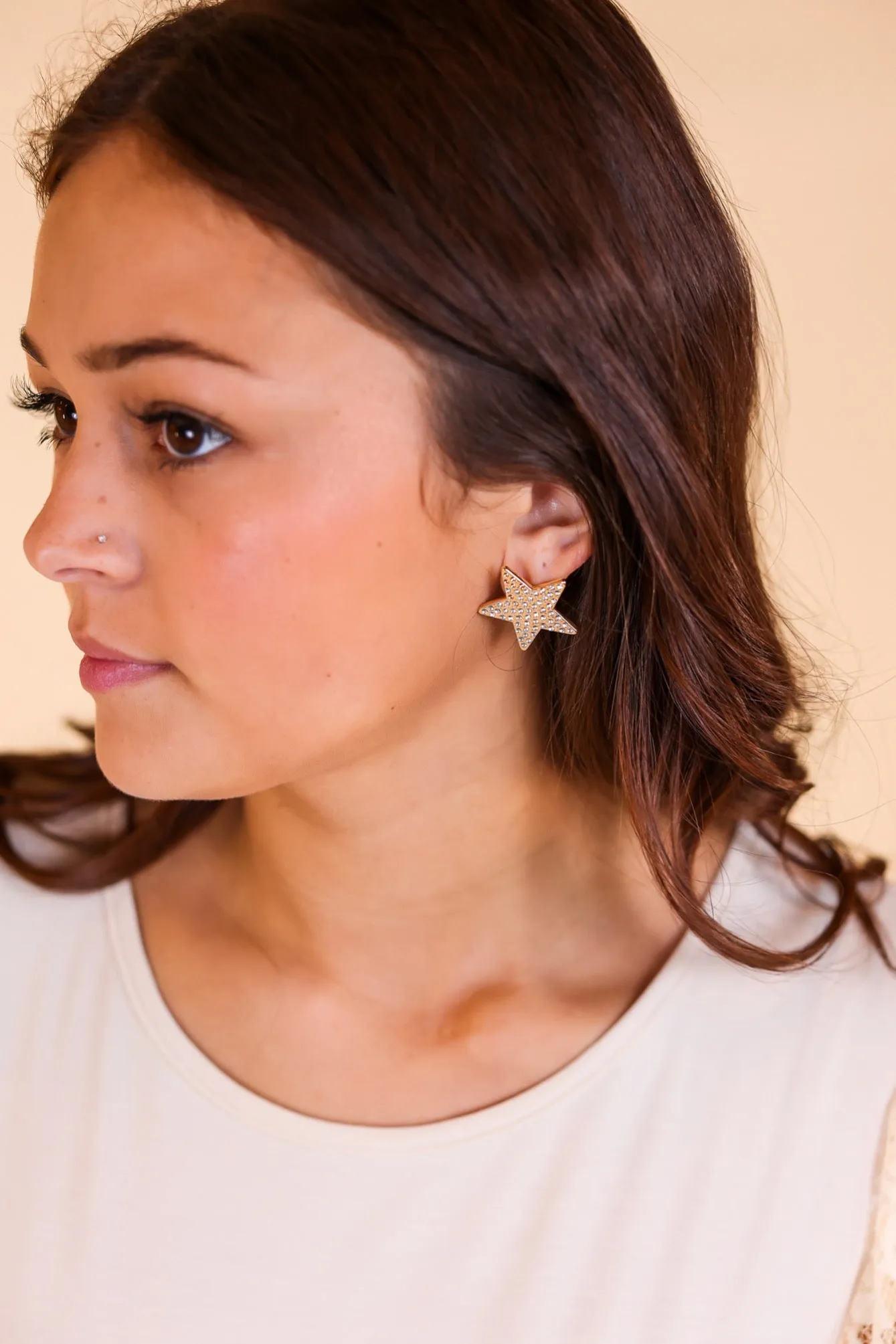 Twinkle, Twinkle Gold Star Earrings