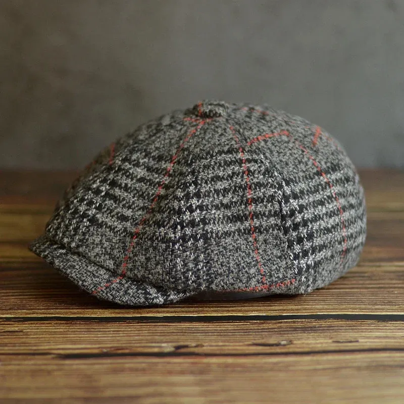 UNISEX Wool Blend Newsboy Cap