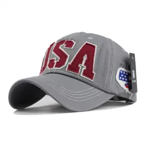 USA Embroidered Patched Letter  Baseball Cap