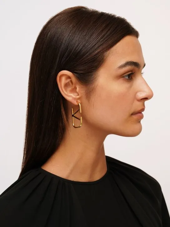 Valentino Garavani   4.5cm V logo signature earrings 