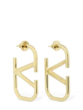 Valentino Garavani   4.5cm V logo signature earrings 