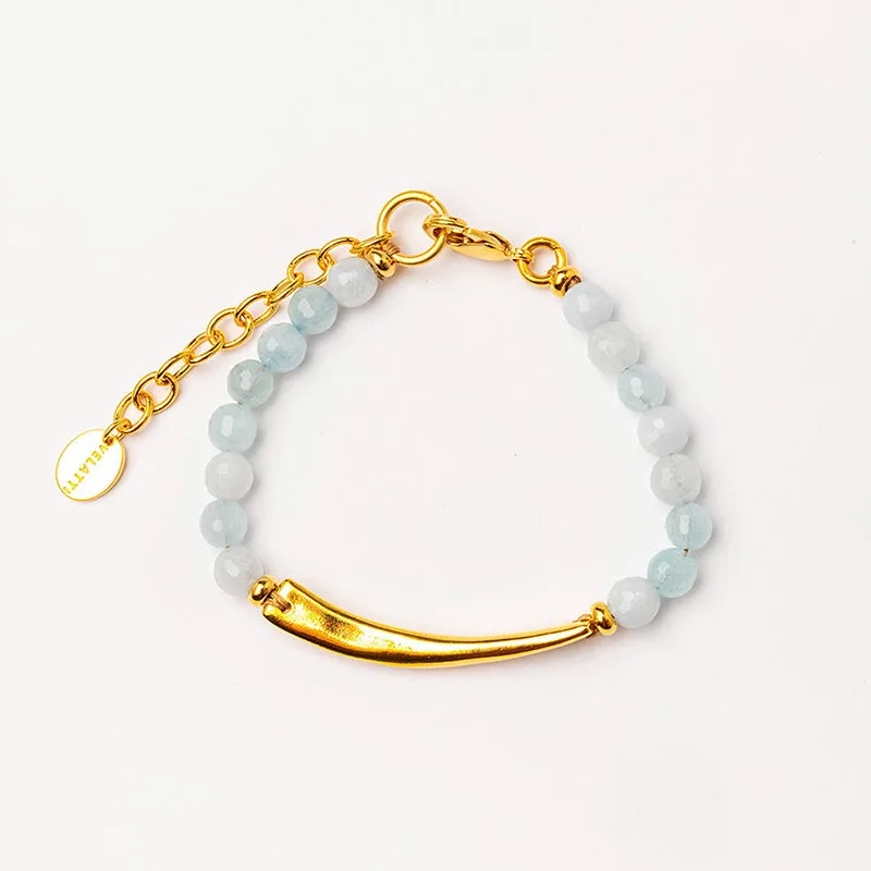 Velatti Gemstone & Bar Bracelet