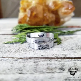 Vibes Stamped stacking rings