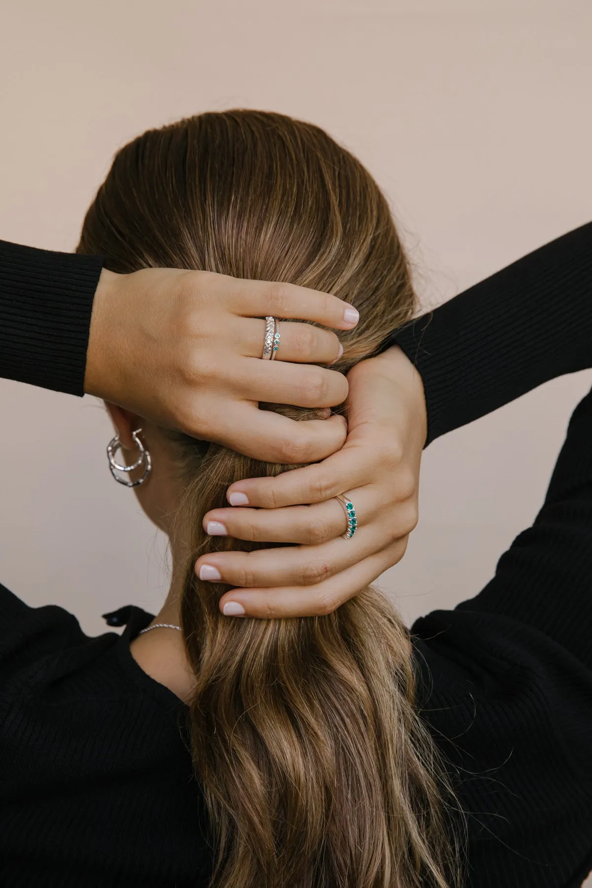 Vintage rain forest ring silver