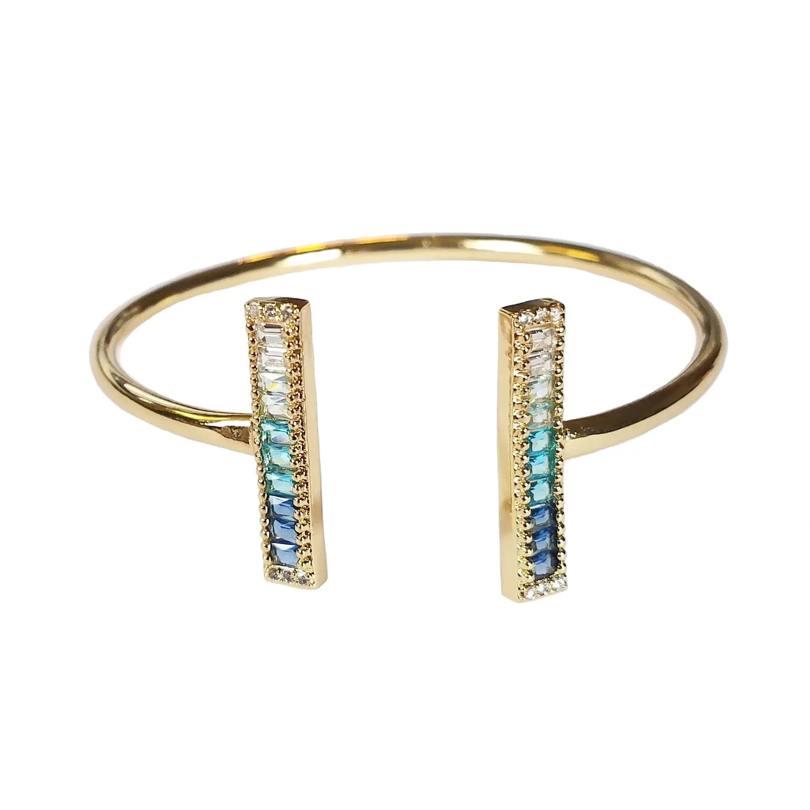 Vita Shiny Gold Open Cuff Bracelet