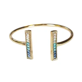 Vita Shiny Gold Open Cuff Bracelet