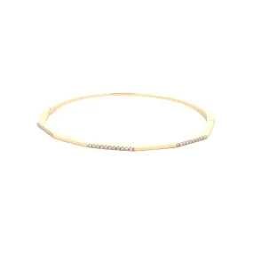 WD1275 14kt gold and Diamond open bangle bracelet