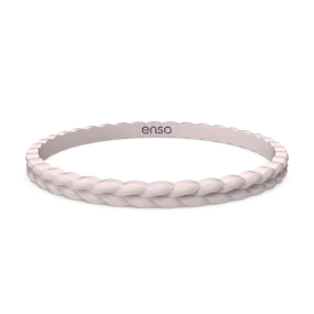 Weave Stackable Silicone Bracelet - Pink Sand