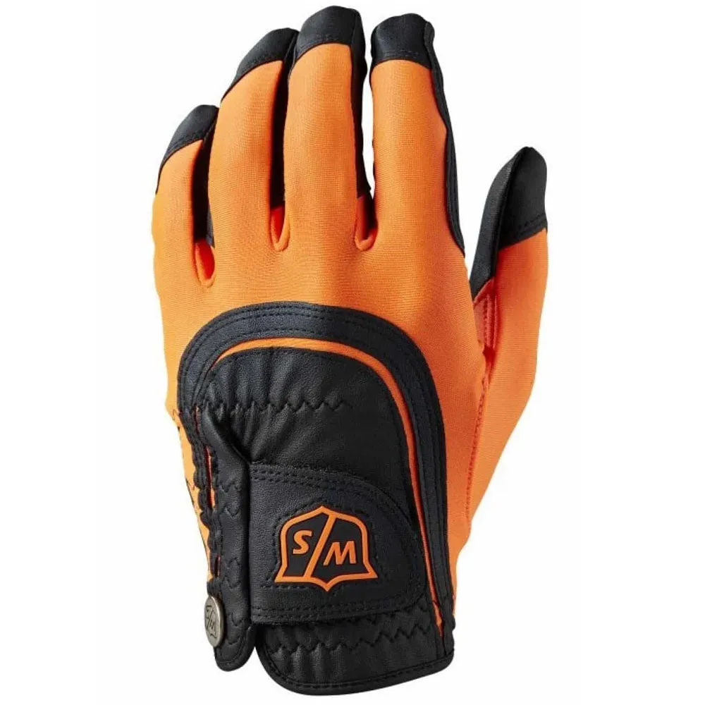 Wilson Fit All Mens Golf Glove - Orange/Black