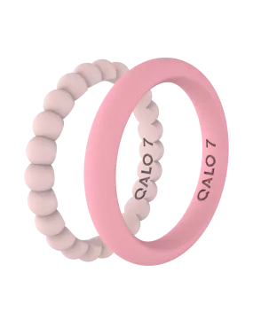 Women's Bead & Classic Blush & Pink Double Stack