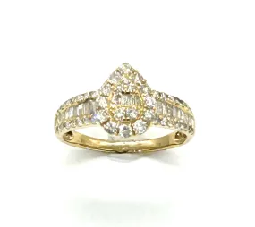 Women’s Diamond Pear Halo Ring