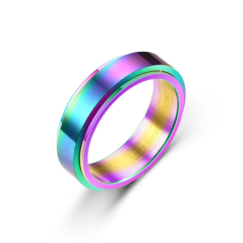 Women's Fashion Spinning Action Titanium Vegetable Ring