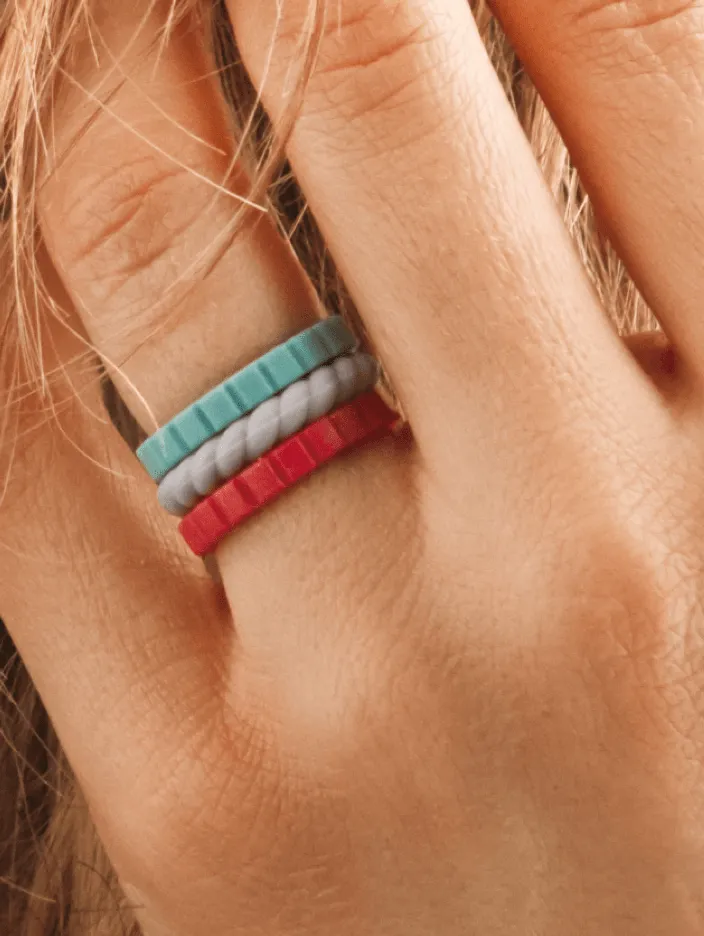 Women's Stackable Step Silicone Ring